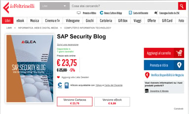Libro SAP Security Blog - Youcanprint _ LaFeltrinelli e altre 11 pagine - Lavoro